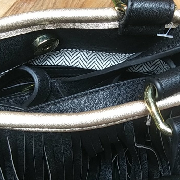 Black Fringe Steve Madden Purse - Picture 5 of 5